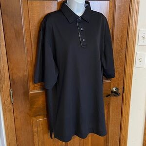 FootJoy Polo Men's Large Black Vintage Golf Shirt Short Sleeve 3 Button Collar